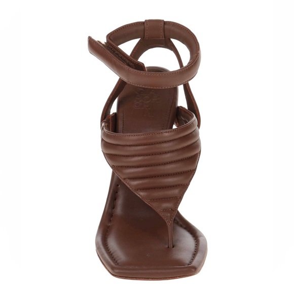 NWT Gia Borghini Women Coffee Brown Gia 8 Puffer Leather Sandals Heels EU37 US7 - Picture 2 of 15